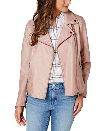 Faux-Leather Moto Jacket