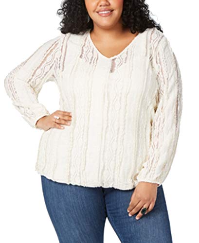 Plus Size Lace V-Neck Top