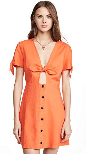 Tie-Detail Front-Cutout Dress