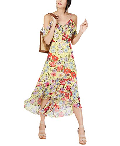 International Concepts INC Floral Cold-Shoulder Midi Dress (Sunray, 6)