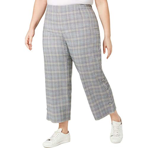 Trendy Plus Size Plaid Wide-Leg Pants