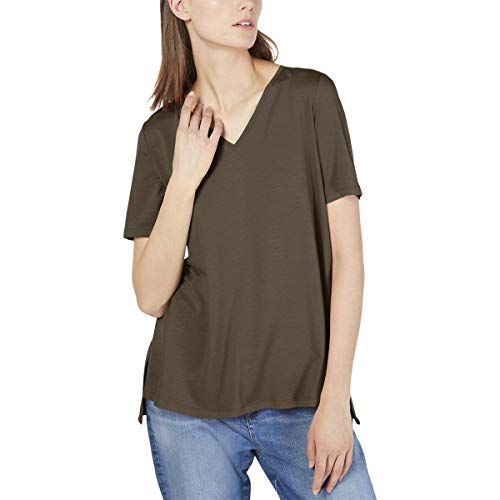 High-Low V-Neck Tencel &trade; T-Shirt
