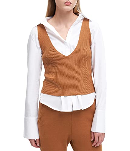 7 For All Mankind Womens Cashmere V neck Sweater Vest