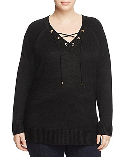 Calvin Klein Plus Lace-Up Sweater