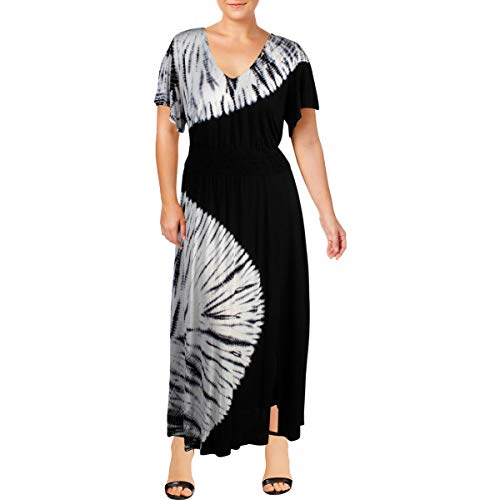INC Plus Size Tie-Dyed Maxi Dress