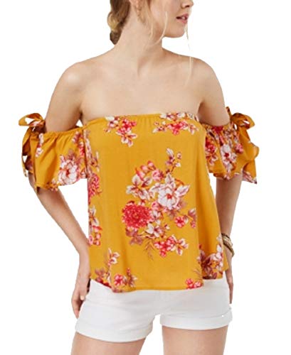 Gypsies Moondust Juniors Off The Shoulder Tie Sleeve Top
