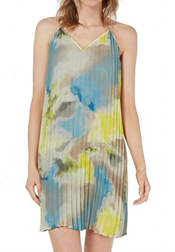 Watercolor Tie-Dye Pleated Dress