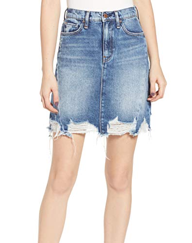 Lulu Frayed Denim Skirt