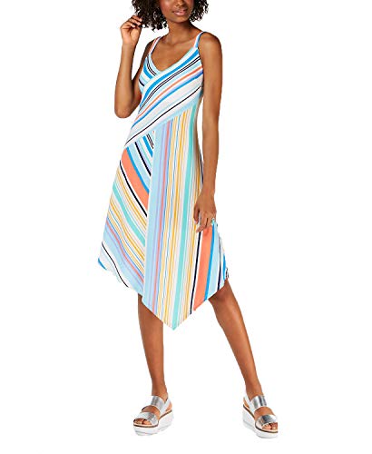 Be Bop Juniors Striped Asymmetrical Midi Dress