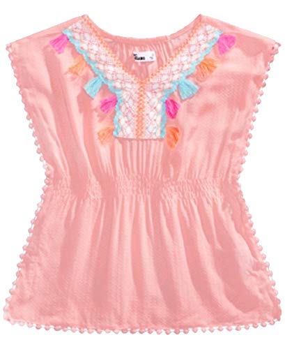 Little Girls Crochet-Trim Caftan Top