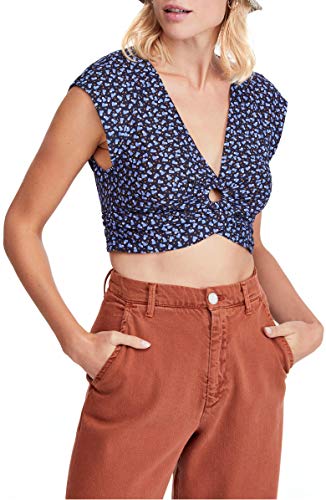 Free People | Havana Honey Printed Top | Midnight Combo | M