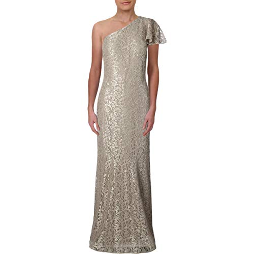 Lauren Ralph Lauren Womens Glitter Lace Evening Dress