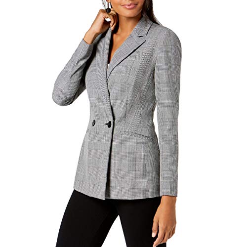I.N.C. Double-Breasted Plaid Blazer