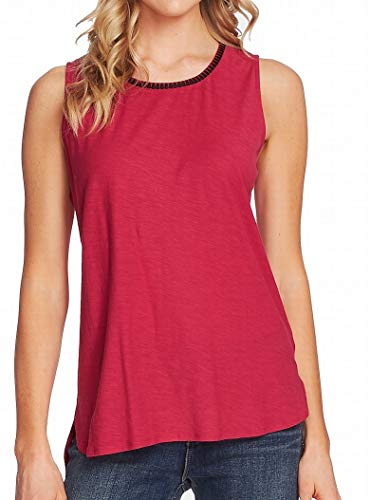Embroidered Mixed-Media Top