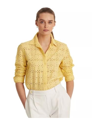 Lauren Ralph Lauren Plus-Size Eyelet Cotton Shirt
