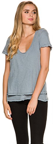 Free People Womens Phoebe Double Layer Tee