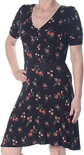 Juniors' Floral-Print Fit & Flare Dress