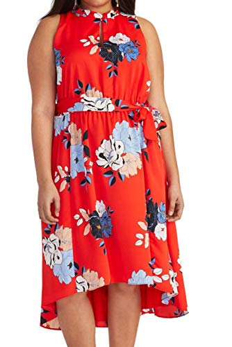 Trendy Plus Size Concetta Floral-Print High-Low Dress