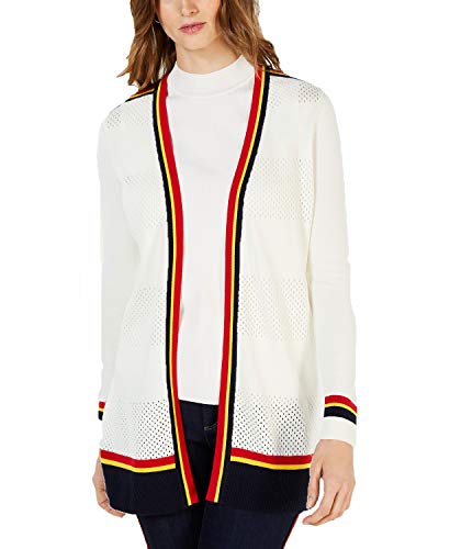 Varsity-Stripe Cardigan Sweater