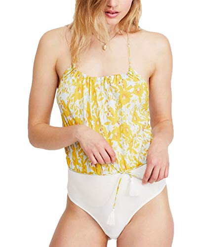 Free People Liza Bodysuit (Ivory Combo, L)