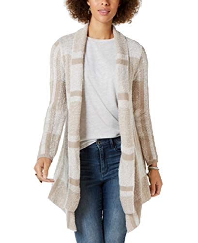 Petite Plaid Boucle Cardigan