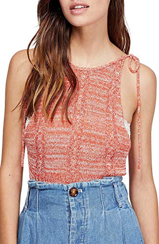 Free People Womens Bombshell Tie Shoulder Tank Crop Top