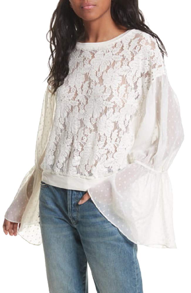 Free People Women's Something Like Love Top Ivory Medium