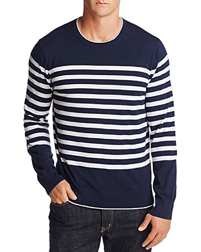 Engineered Stripe Cotton Sweater