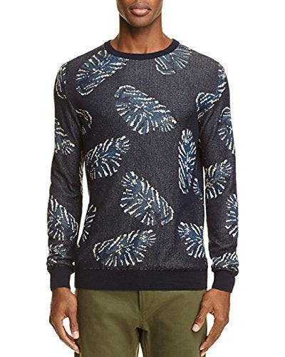 Scotch & Soda Leaf Print Cotton Sweater