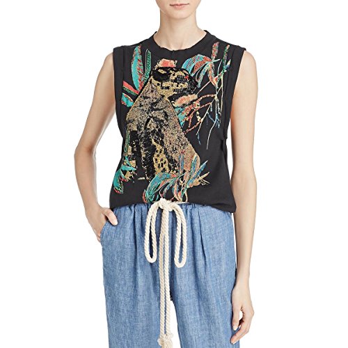 Free People Jungle Bay Tunic with Embroidery (Black) (M)