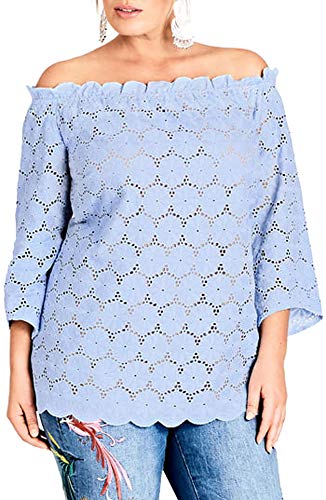 Trendy Plus Size Lace Off-The-Shoulder Tunic