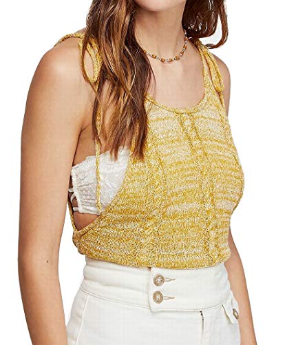 Free People Bombshell Open Knit Tank Top