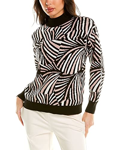 Anne Klein Fan-Patterned Jacquard Sweater
