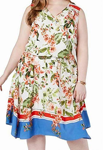 Plus Size Printed Sleeveless Dress