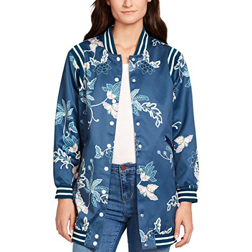Long Printed Bomber Jacket
