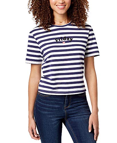 Juniors' Cotton Friday Embroidered T-Shirt