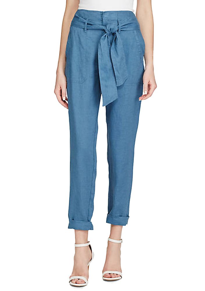Linen High-Rise Pants