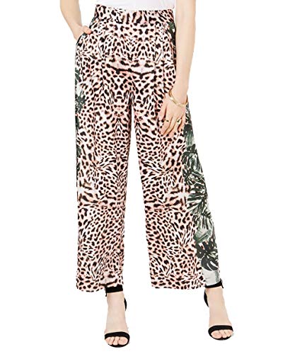 Terry Mixed-Print Wide-Leg Pants