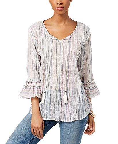 Petite Striped Split-Neck Tunic