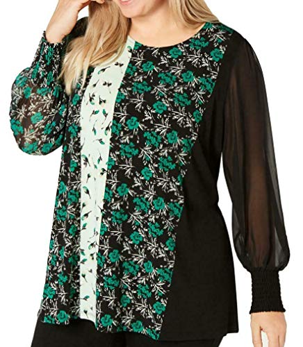Plus Size Mixed-Print Tunic