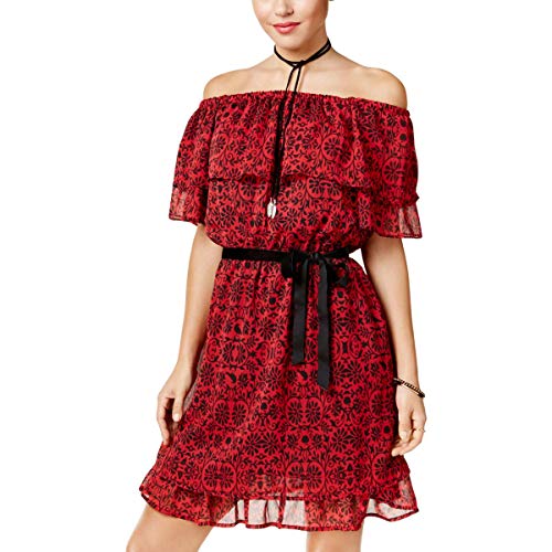Disney Princess Juniors Snow White Off The Shoulder Printed Dress