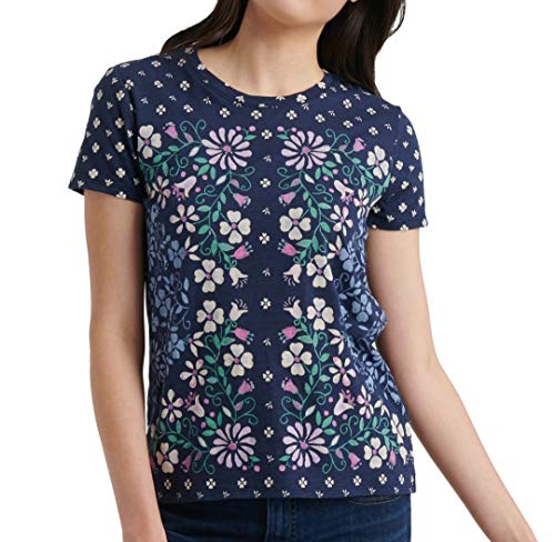 Floral Scarf Print Cotton T-Shirt