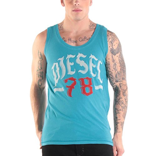 Diesel Men's T-Akil T-Shirt, True Blue, Large