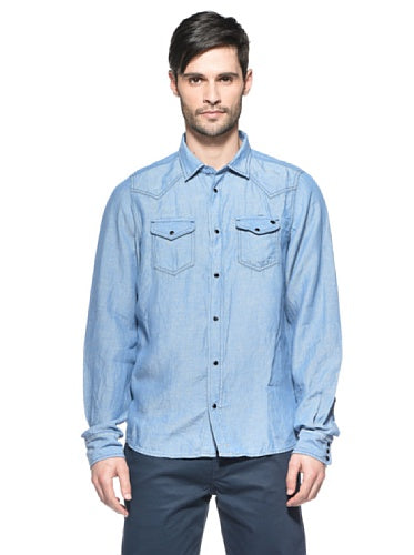 Diesel Men's Sonora Button-Down Shirt, Denim, Small