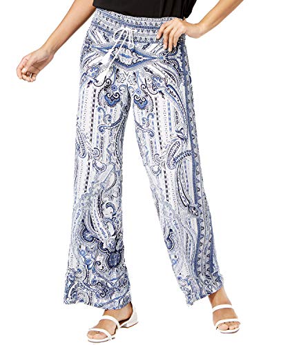 I.N.C. Petite Printed Wide-Leg Pants