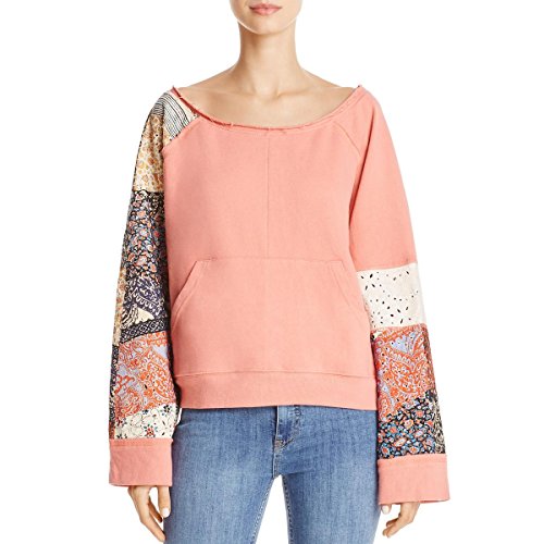 Free People Womens Printed Pullover Sweatshirt
