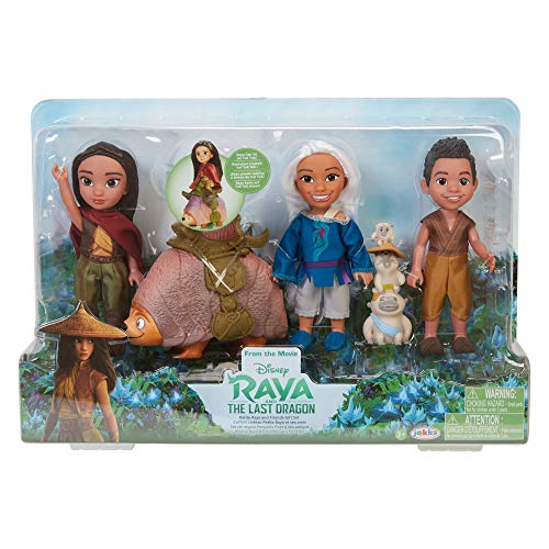Raya and The Last Dragon, Petite Raya and Friends Gift Set Includes 6 inch / 15cm Articulated Dolls: Includes Raya, Human Sisu, Boun, Ongis and Tuk Tuk, Ideal for Ages 3+
