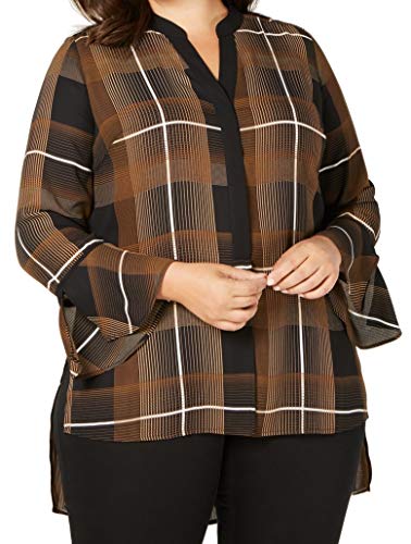 Plus Size Chiffon Bell-Sleeve Tunic