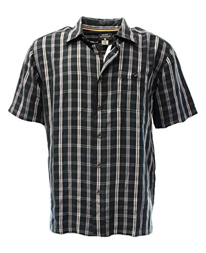 Quiksilver Mens Small Plaid Short Sleeve Button-Front Shirt