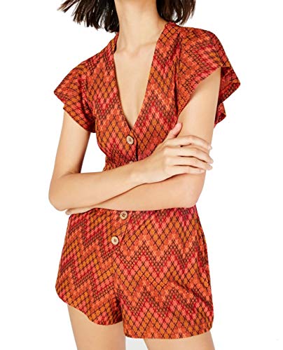 Free People Women's Phoenix Suit (Red Geo, Medium)